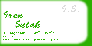 iren sulak business card